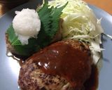 基本のハンバーグ　チーズイン&和風作り方6写真