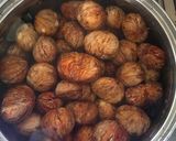 秋の味覚　渋抜きポイント✨栗の渋皮煮作り方5写真