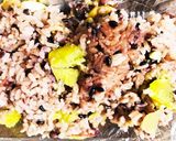 サツマイモと栗入り御赤飯作り方7写真