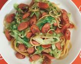 ウィンナーキャベツペペロンパスタ作り方6写真