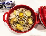今日は軽食弁当(次男用)栗ごはん。作り方1写真