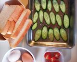 我が家のふんわり卵と野菜のサンドイッチ作り方1写真