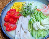 豆乳みそゴマだれのサラダチキン冷麺作り方12写真