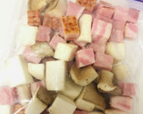 【下味冷凍】エリンギとベーコンのマヨ炒め作り方1写真