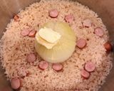 圧力鍋で、玉ねぎ丸ごと炊き込みご飯！作り方10写真