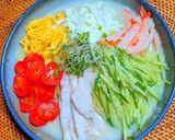 豆乳みそゴマだれのサラダチキン冷麺作り方11写真