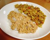 簡単♡手作りドライカレー&納豆の2色丼作り方5写真
