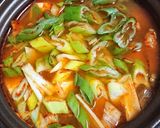 キムチの残り汁で☆スンドゥブチゲ☆韓国作り方5写真