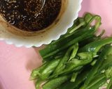 鶏胸肉とピーマンの胡麻味噌炒め作り方1写真