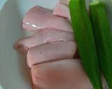 鮭白子とおくらのフライパン蒸し☆作り方1写真