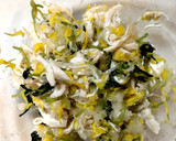 鶏ささみと菊の花の和え物作り方4写真