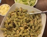 茄子と鶏肉のバジルパスタ(フジッリ)作り方10写真