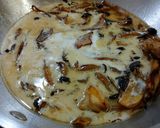 きのことニンニクのクリームパスタ作り方8写真