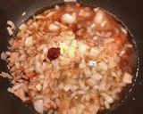 ツナと玉ねぎの、ニラたっぷり麻婆豆腐作り方2写真