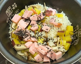 ハムとさつまいもの炊き込みご飯作り方7写真