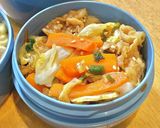 ひと工夫！焼肉のたれ炒め　タロの弁当40作り方1写真