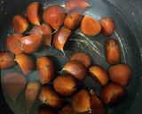 旬のうちに♩簡単、茹で栗作り方1写真
