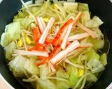 野菜いっぱい!サッポロ一番塩ラーメン作り方3写真