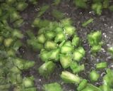 ツルムラサキ茎入り具沢山納豆!!作り方1写真