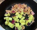 ご飯が進む!ハムとさつまいもで秋の佃煮作り方5写真