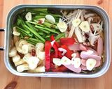 野菜たっぷりプデチゲ☆キャンプやお昼に♪作り方5写真