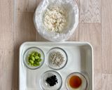ふりふりおにぎり『枝豆・わかめ・じゃこ』作り方3写真