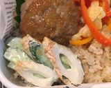 ハンバーグで月見弁当 詰め方作り方5写真
