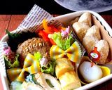 ハンバーグで月見弁当 詰め方作り方10写真