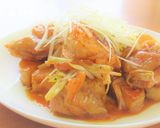 鶏もも肉と長いもの甘辛炒め作り方6写真