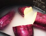 サツマイモご飯。丸ごと乗せて炊飯器^ ^作り方3写真