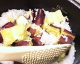 サツマイモご飯。丸ごと乗せて炊飯器^ ^作り方4写真