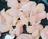 鶏肉のふわっと半熟玉子の親子皿どんぶり作り方1写真