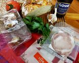 ハムとキノコとトマトのクロスティーニ作り方1写真