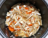 創味だしでほんのり甘めのマツタケごはん作り方4写真