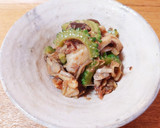 簡単！ ゴーヤと舞茸の味噌炒め梅肉和え♪作り方8写真