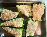 定番おかず☆ピーマンの肉づめ作り方3写真
