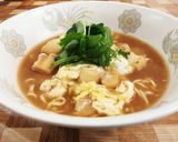 お麩と卵がメチャふわ❤しょうゆラーメン作り方4写真