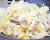 たっぷりキャベツと豚バラの塩レモン蒸し♬作り方4写真