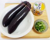 さば缶となすの炒め物作り方1写真