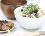 梅ときのこの炊き込みご飯作り方6写真