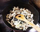 きのこと柚子胡椒の和風パスタ作り方3写真