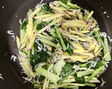 さつま芋と小松菜のうま塩炒め作り方3写真