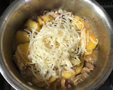 豚バラ肉とさつま芋とえのき茸の煮物作り方4写真