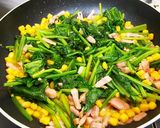 ベーコンとほうれん草のバターコーン作り方5写真