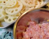 れんこんの豚ひき肉の挟み焼き作り方1写真
