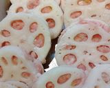 れんこんの豚ひき肉の挟み焼き作り方3写真