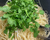 クレソンとしらすの和風パスタ作り方4写真