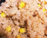 コーンとホタテの炊き込みご飯作り方5写真