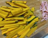 秋に食べたいきんぴらかぼちゃハム入り作り方1写真
