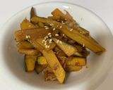 秋に食べたいきんぴらかぼちゃハム入り作り方5写真